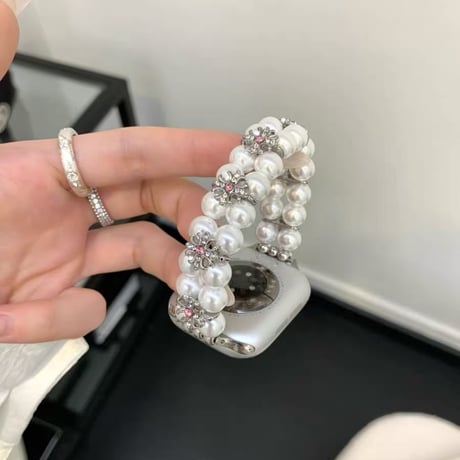 「V739」アップルウォッチバンド パール レディース apple watch バンド ブレスレット