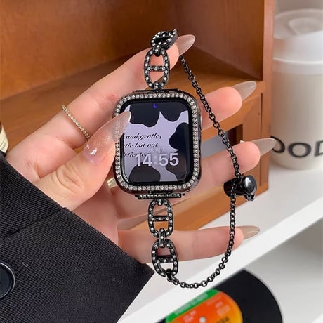 「V592」キラキラ アップル ウォッチ バンド+カバー 2点セット  apple watch バンド レディース 可愛い