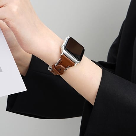 「V483」アップル ウォッチ バンド 女性 おしゃれ apple watch レザー バンド 細い