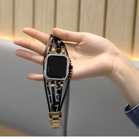 「V247」キラキラカバー付き apple watch ブレスレット 重ね付け アップルウォッチバンド 女性 おしゃれ