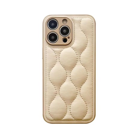 「V232」iphone14pro/14 レザーケース キルティング iphone13/12ケース くすみカラー かわいい