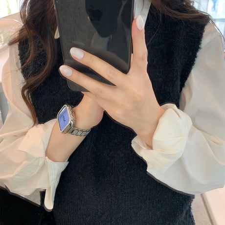 「V339」アップル ウォッチ キラキラ バンド+カバー 2点セット apple watch バンド シルバー 女性