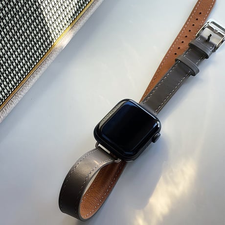 「V060」アップル ウォッチ バンド 二 重 巻き 細い apple watch series SE 7 8 Ultra 対応  レザーバンド  おしゃれ