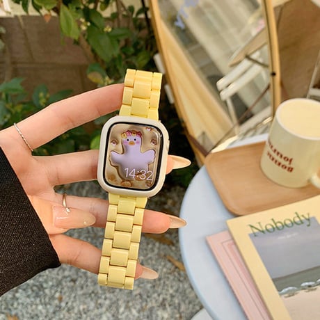 「V432」apple watch バンド 可愛い 樹脂 アップルウォッチバンド+ケース 2点セット おしゃれ