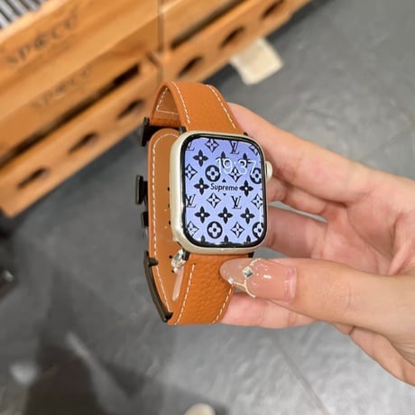 「V706」アップルウォッチバンド マグネット 42mm/46mm apple watch 革 バンド 高級