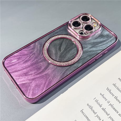 「V653」magsafe 対応 ケース かわいい iphone ケース 透明 可愛い インナーシート付き