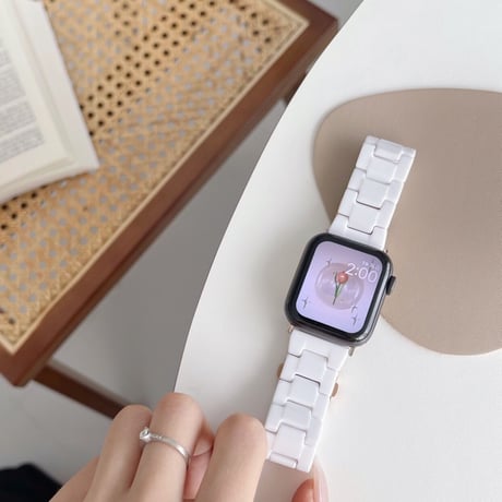 「V050」樹脂 アップルウォッチ8/7/6 バンド かわいい apple watchバンド＋カバー