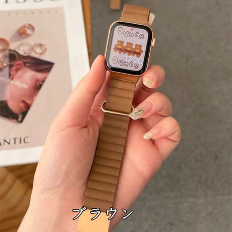「V214」アップルウォッチバンド マグネット 40/42/49mm apple watch レザー リンク 軽量 おしゃれ