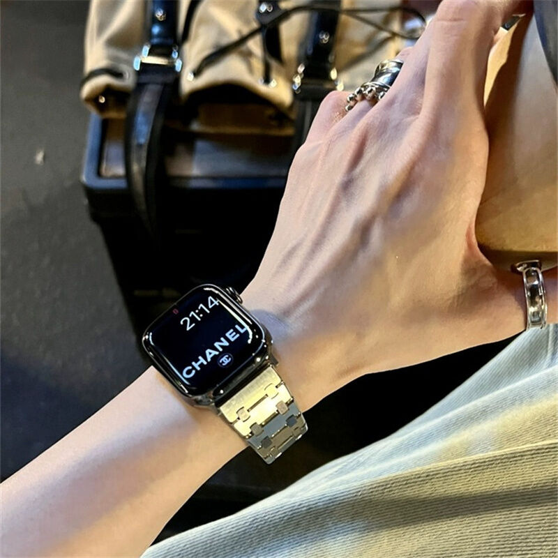 「V490」ステンレス apple watch バンド おしゃれ アップルウォッチバンド＋カバー2点セット 男女兼用