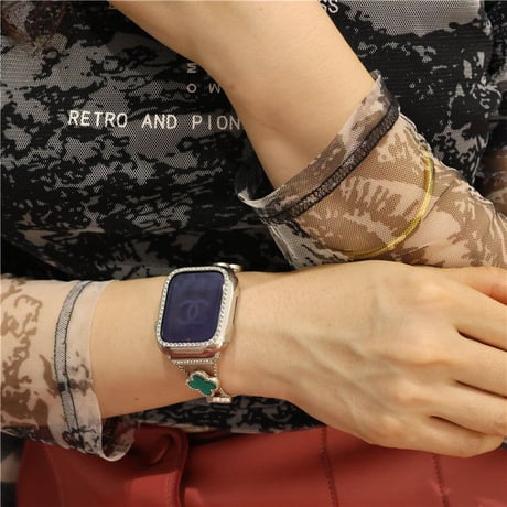 「V476」四葉のクローバー apple watch バンド かわいい アップル ウォッチ ブレスレット