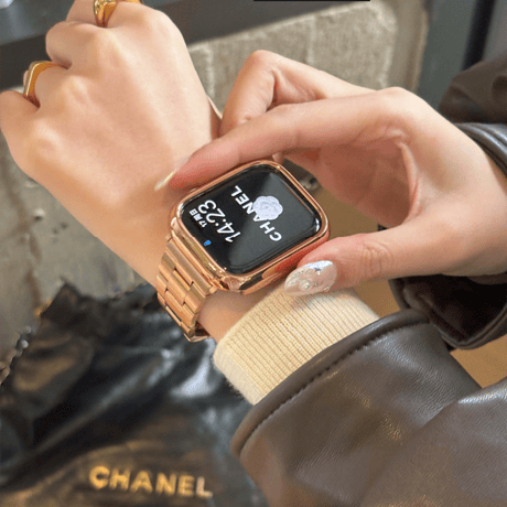 「V648」アップル ウォッチ バンド 女性 人気 apple watchバンド+カバー 2点セット