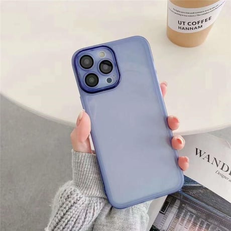 「V262」半透明 iphone14/13ケース カメラレンズ保護  シンプル iphone14proケース 男女兼用