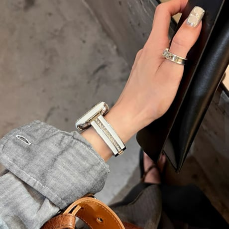 「V632」アップルウォッチ バンド エナメル apple watch バングル 女性 おしゃれ