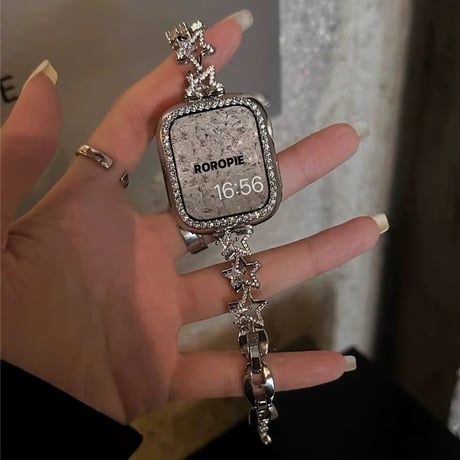 「V662」アップル ウォッチ バンド キラキラ apple watchバンド かわいい ブレスレット カバー付き