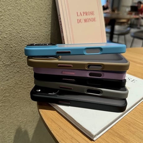 「V272」半透明 iphone17/17air/16/16proケース マット感 iphone15/14ケース 指紋防止 耐衝撃