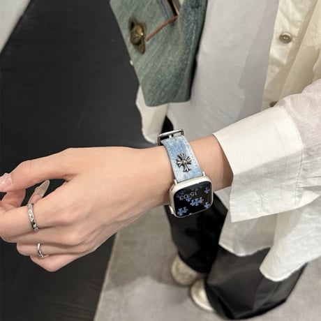 「V612」アップル ウォッチ バンド デニム apple watch バンド おしゃれ