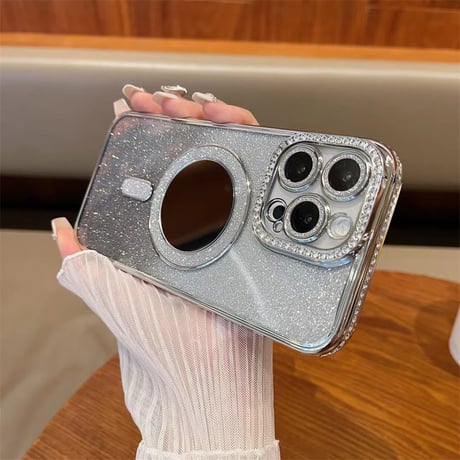 「V667」iphone16ケース ミラー iphone16pro クリアケース おすすめ magsafe 対応 ケース かわいい