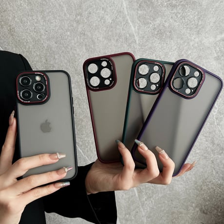 「V272」半透明 iphone17/17air/16/16proケース マット感 iphone15/14ケース 指紋防止 耐衝撃