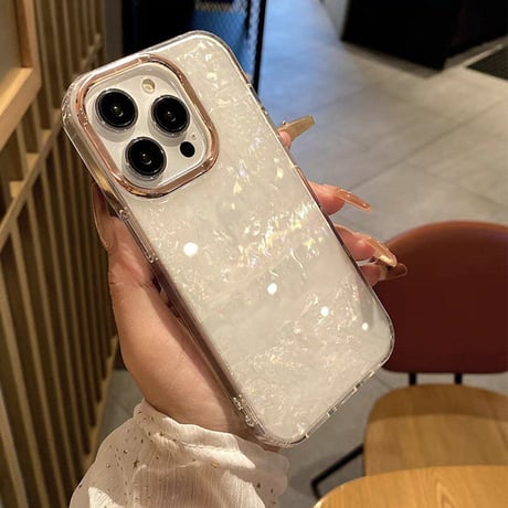 「V474」カメラレンズリング付き iphone17/16pro ケース シェル iphone15 ケース キラキラ 可愛い