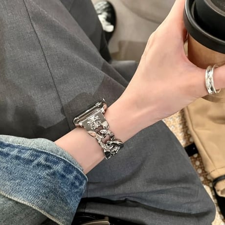 「V589」アップル ウォッチ バンド チェーン apple watch バンド おしゃれ