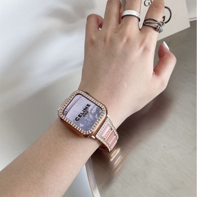 V276」apple watch キラキラ バンド 天然石 ブレスレット アップル