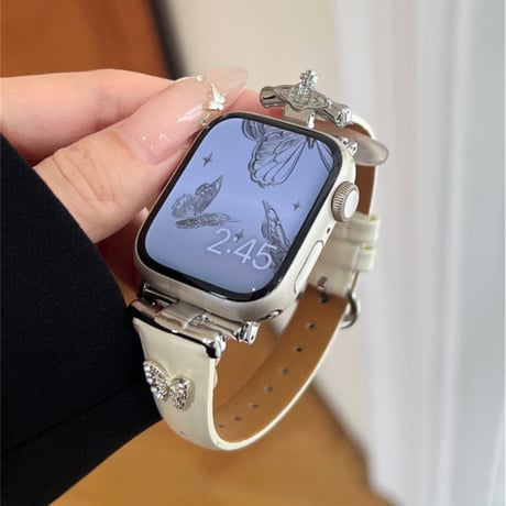 「V637」apple watch バンド 革 アップル ウォッチ バンド 女性 おしゃれ 細め
