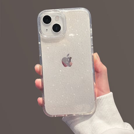 「V195」黄ばまないクリアケース iphone16/16pro キラキラ ラメ入り iphone16E ケース 男女兼用 おしゃれ
