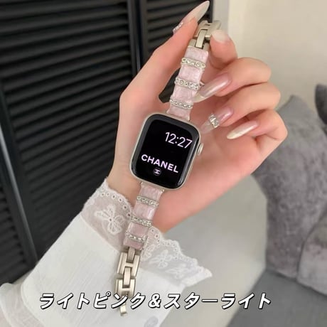 「V740」apple watch バンド レディース 42mm/44mm/46mm アップルウォッチバンド 可愛い ブレスレット