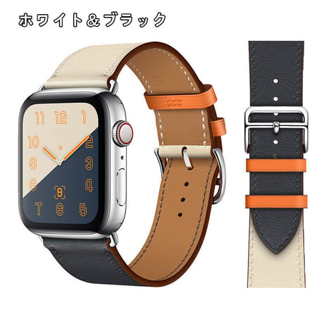 「V275」apple watch レザー バンド おしゃれ トリコロール アップルウォッチ7/8/6 交換ベルト 高級 男女兼用