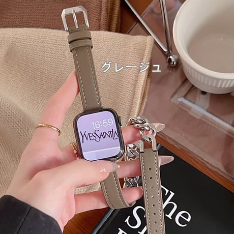 「V215」アップル ウォッチ 二重バンド チェーン おしゃれ 40/44/49mm apple watch ブレスレット 女性 人気