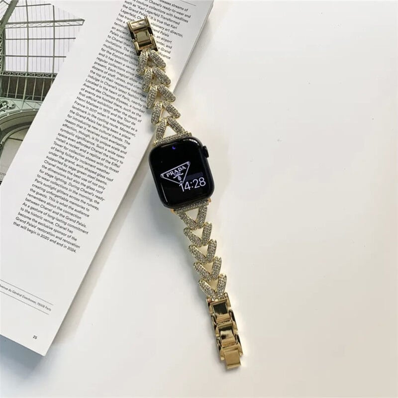 V264」キラキラ apple watchバンド ピンクゴールド シルバー アップル