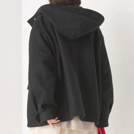 リング フェイク ウール ショート ダッフル コート