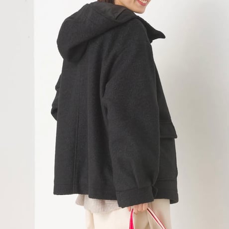 リング フェイク ウール ショート ダッフル コート