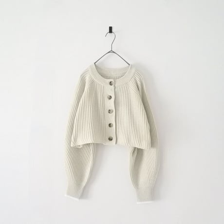 片畔編み 2WA Yショート プルオーバー ニット（IVORY）