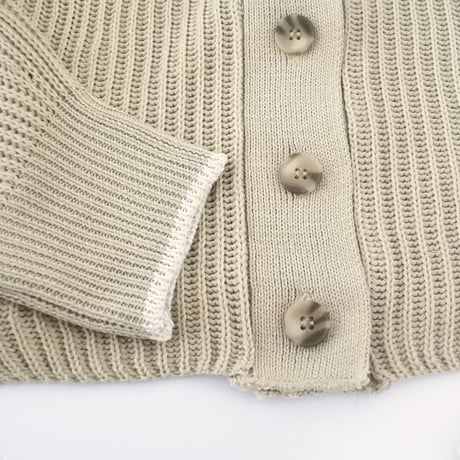 片畔編み 2WA Yショート プルオーバー ニット（BEIGE）