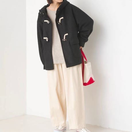 リング フェイク ウール ショート ダッフル コート