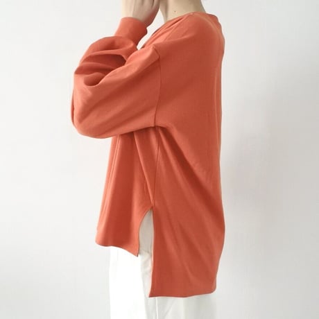 リブボリューム 袖 プルオーバー （ORANGE）