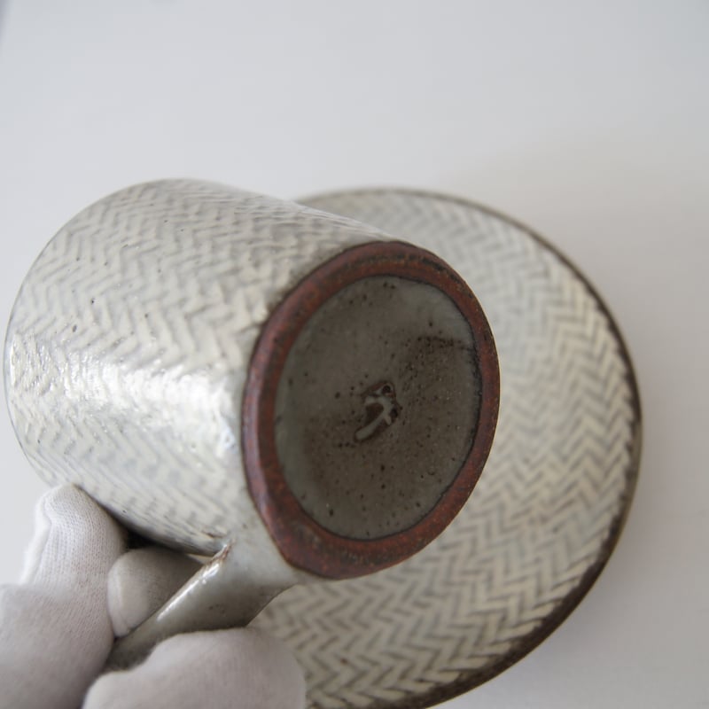 島岡桂/縄文象嵌デミタスカップ＆ソーサー | HAKUTO