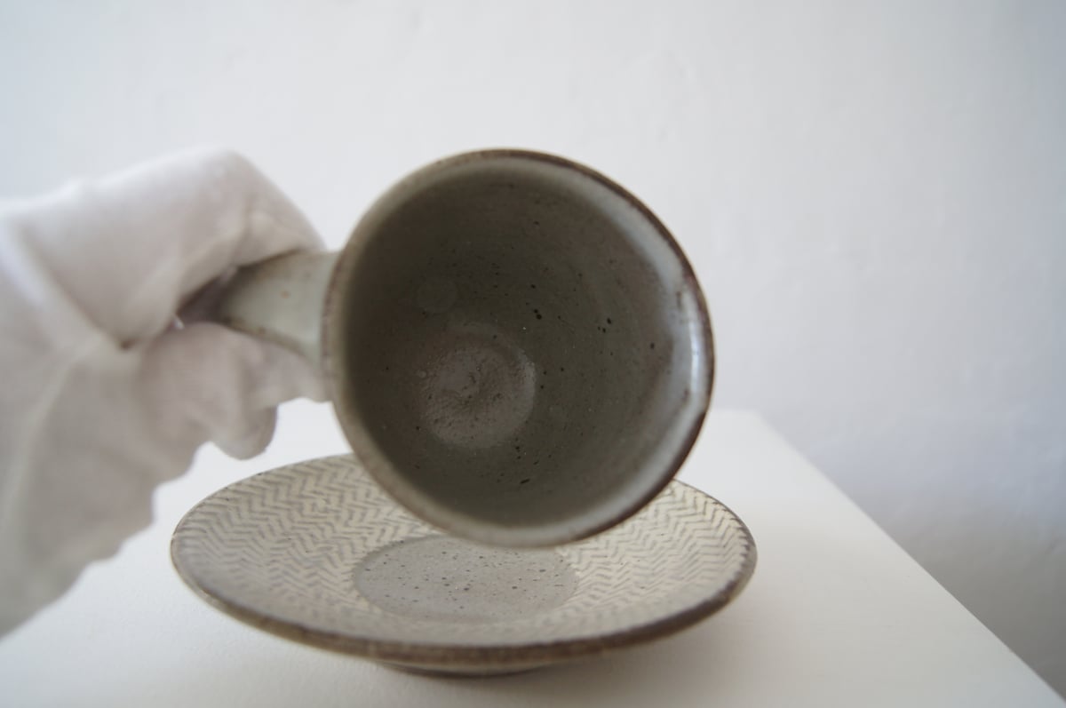 島岡桂/縄文象嵌デミタスカップ＆ソーサー | HAKUTO