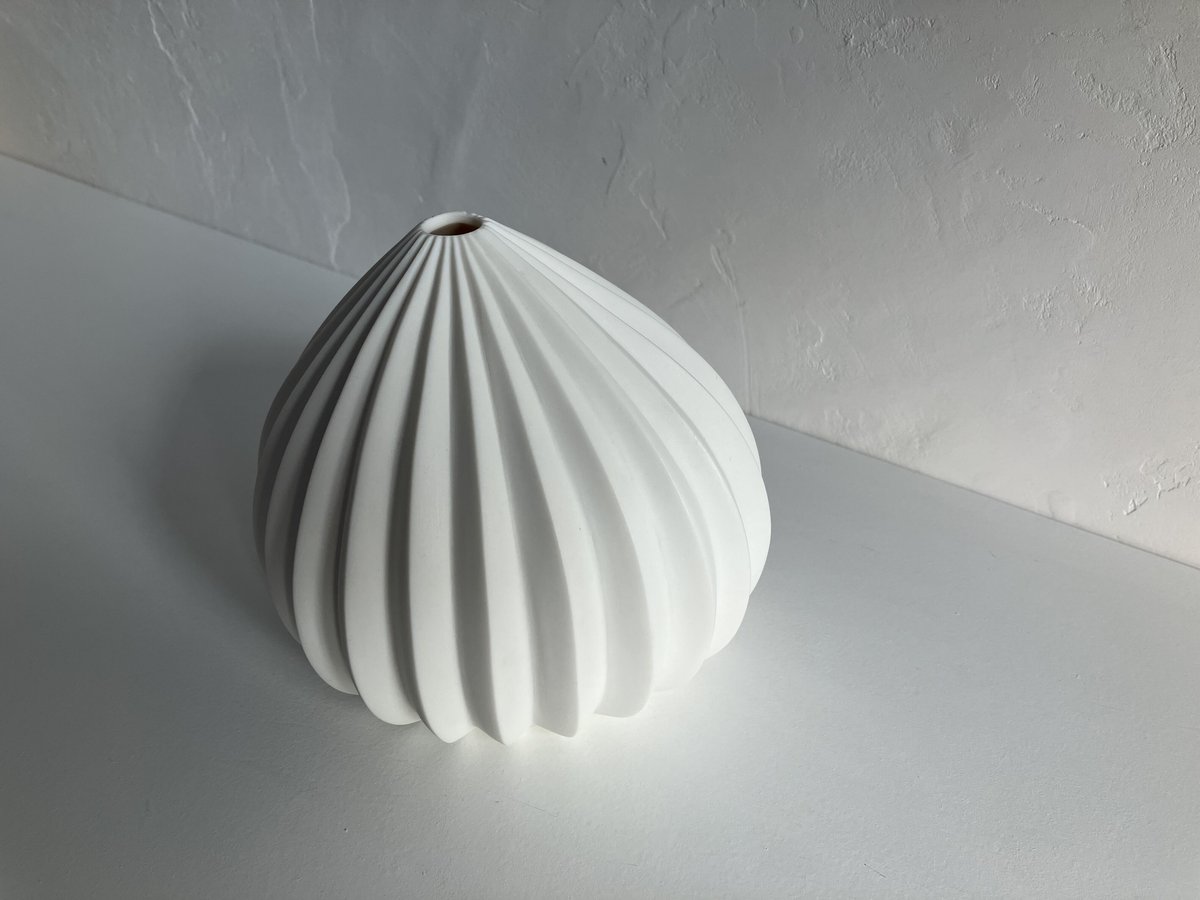白磁花器　花瓶　一輪挿し　陶芸　若杉聖子作　美品 若杉聖子/一輪挿し | HAKUTO