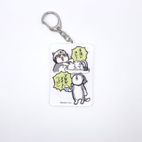 仕事猫アクリルキーホルダー(手洗い・うがい)