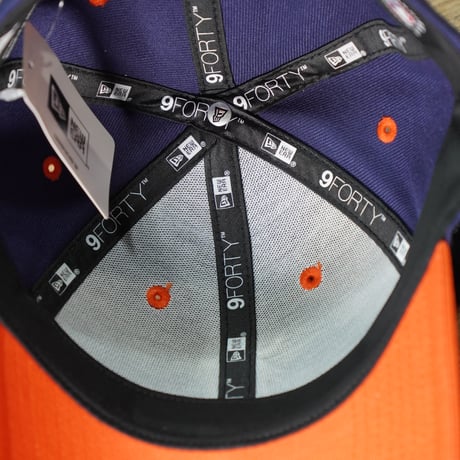 NEW ERA・ニューエラ　9FORTY 2-Tone Woven Label デトロイト・タイガース ライトネイビー オレンジエイドバイザー  14667832
