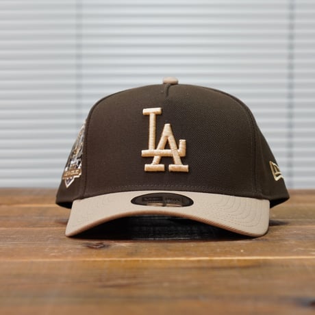 NEWERA・ニューエラ　9FORTY A-Frame Iced Latte ロサンゼルス・ドジャース ウォルナット キャメルバイザー