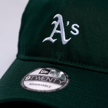 NEW ERA・ニューエラ　 9TWENTY MLB Side Logo オークランド・アスレチックス ミニロゴ（ダークグリーン）