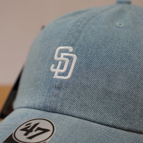 47BRAND フォーティーセブン キャップ 47 クリーンナップ サンディエゴ・パドレス DENIM デニム ライトブルー