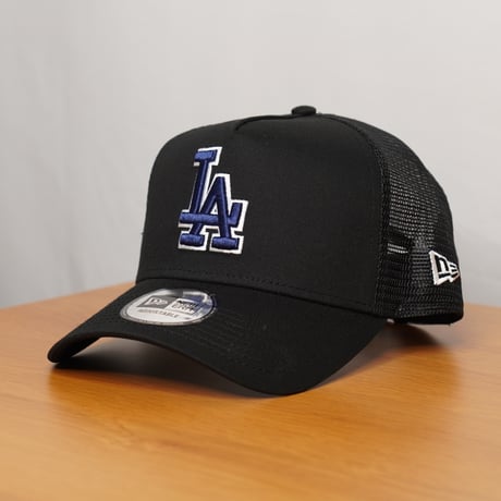 NEW ERA・ニューエラ 9FORTY A-Frame トラッカー MLB Side Patch ロサンゼルス・ドジャース ブラック