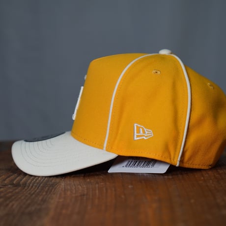 NEW ERA・ニューエラ　9FORTY A-Frame MLB Piping 2Tone ロサンゼルス・ドジャース Aゴールド/クローム 14667880