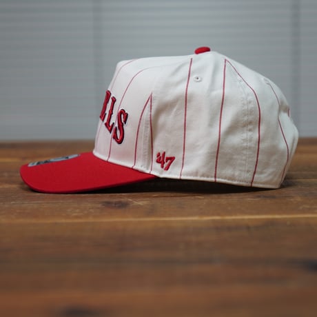 47BRAND Angels エンゼルス フォーティーセブン キャップ ’47 Angels Double Header Pinstripe '47 HITCH White x Red