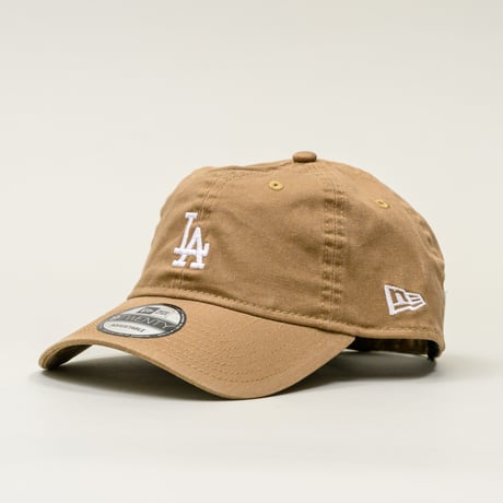 NEW ERA・ニューエラ　9TWENTY MLBフラットエンブロイダリー ロサンゼルス・ドジャース ミニロゴ（カーキ） 大谷翔平