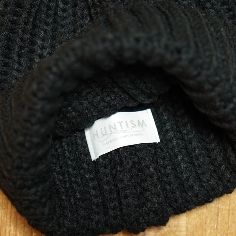 HUNTISM ハンティズム ローゲージ ニットキャップ LG Knit Cap / Blac